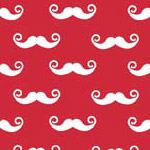Geekly Mustache Small Red