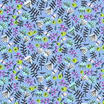 Wild and Free - Jungle Floral in Periwinkle