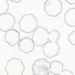 Black and White 2 - Watercolour Hexagons in Silver