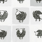 Wooley Sheep - Sheep Panels in Grey