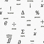 Musings - Math Symbols in White