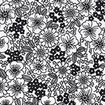London Calling 6 - Drawn Flowers in Black