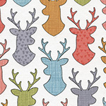 Novelties - Deer Head Silhouettes in White