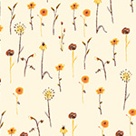Far Far Away III - Wildflowers in Cream